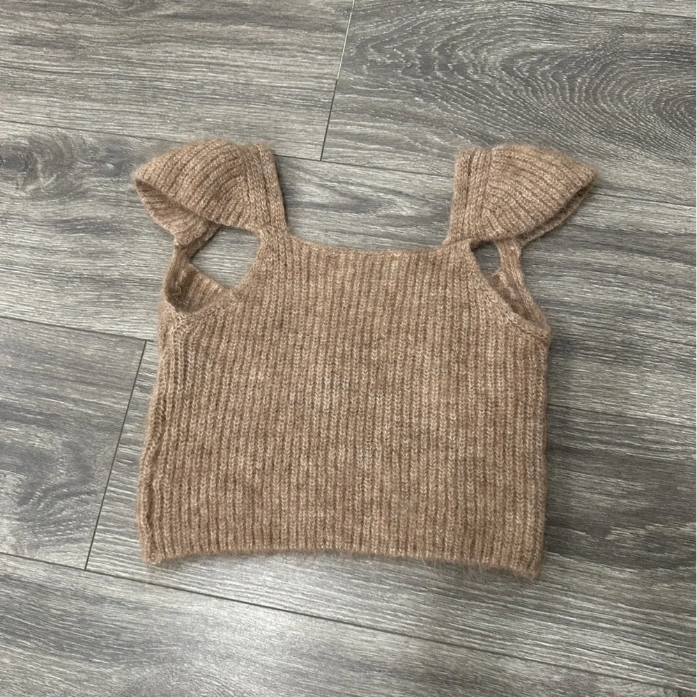 ZARA Brown Mohair Knit Sweater Top - Picture 3 of 8